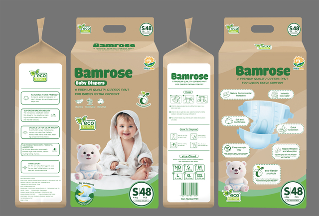 Bamrose Biodegradable Eco-friendly Baby Diapers