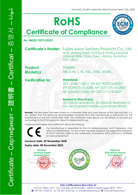 巨森 ROHS认证 - 4M201109.FJSSS21_00