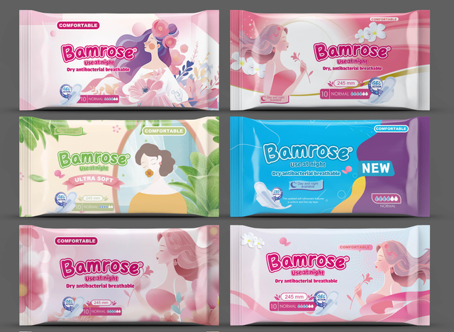 Bamrose Sanitary Napkins– Soft, Absorbent & Skin-Friendly
